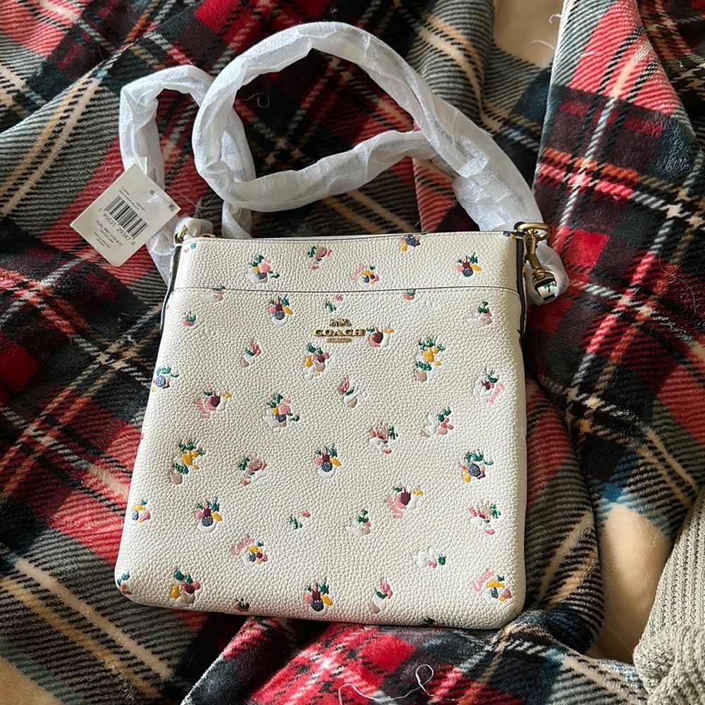 Coach Kitt Messenger Crossbody with Paint Dab Floral Print